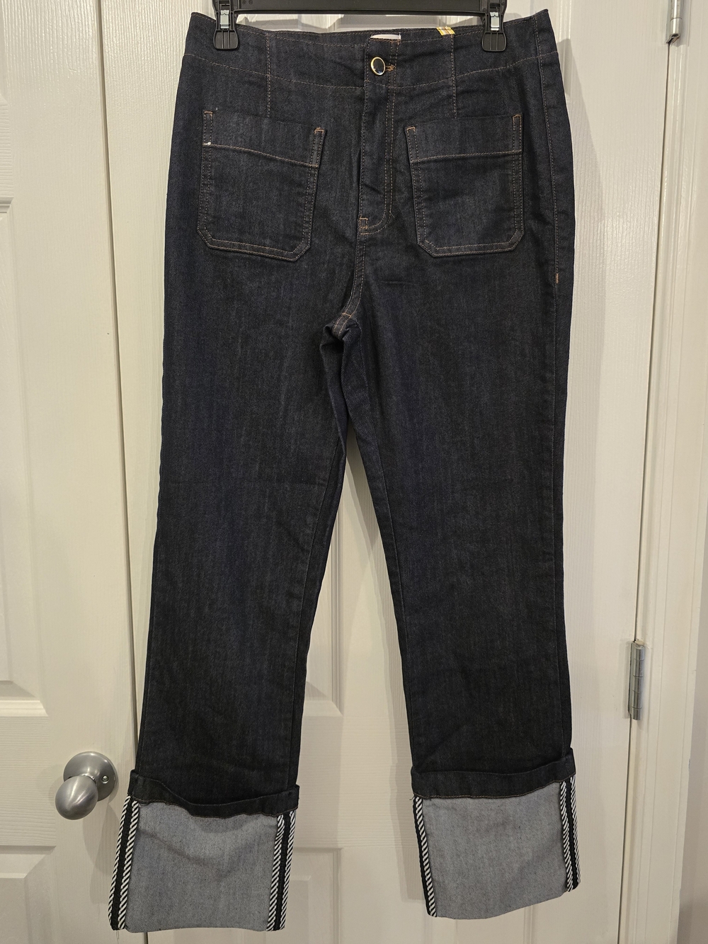 NWOT Maeve Dark Indigo Jeans with Cuffed Hem - 30 Tall